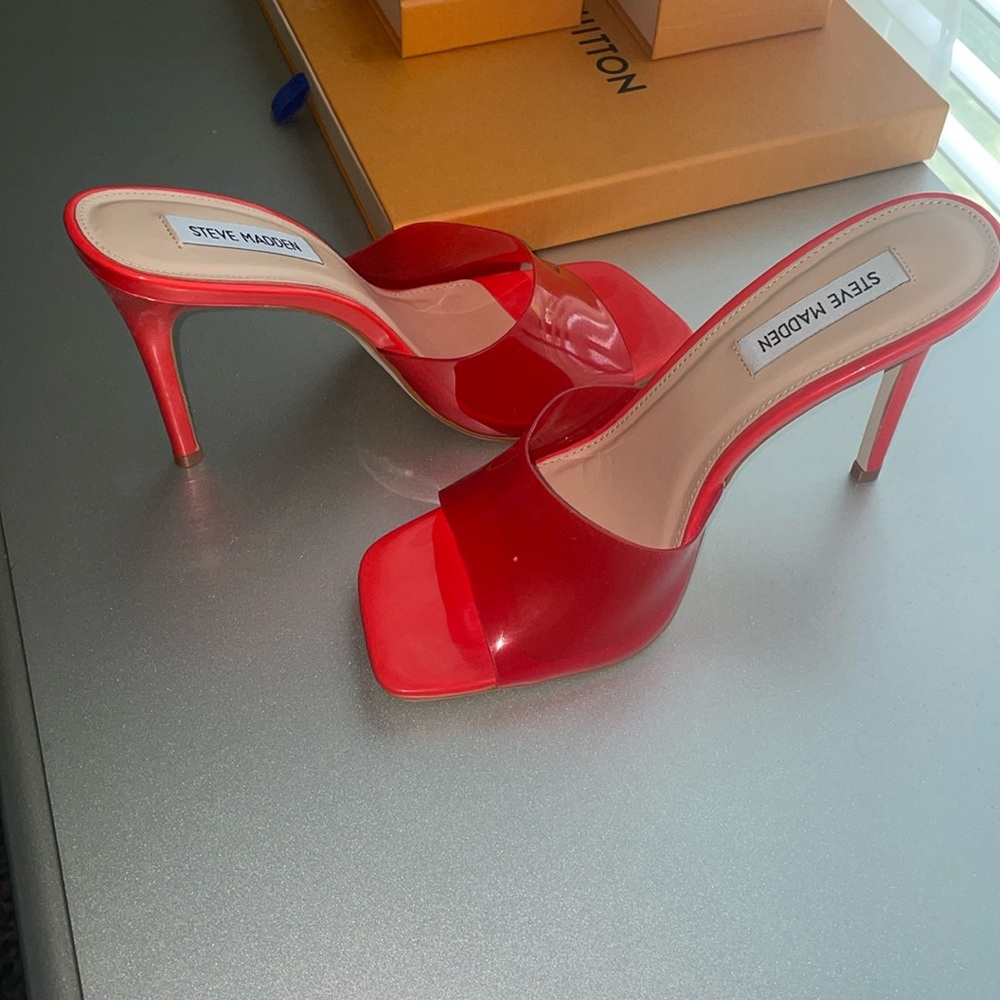 Red Slide Heels